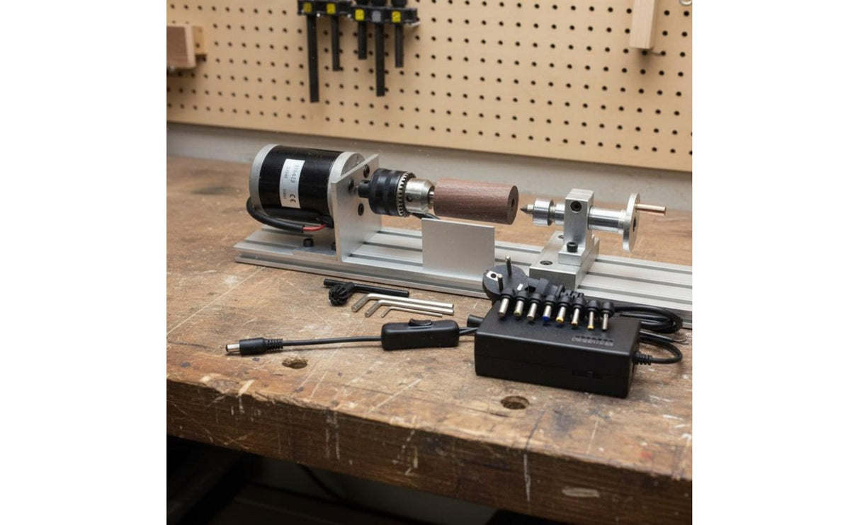 Multi-Functional Miniature Bead Lathe Mini DIY Wood Lathe Machine Power Tool for Hobbyists