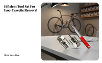 Bike Flywheel Removal Wrench Electroplated Bike Freewheel Remover Metal Flywheel Removal Wrench for Mechanics, Repair, Home Workshops