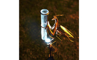 Praying Garden Stake Figure Sun-Powered Rain Gauge Waterproof Solar Powered Rain Gauge Light Easy read Scale Garden Stake Figure Lawn Light