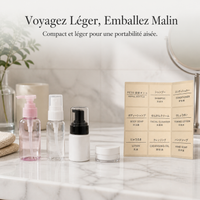 Travel Dispenser Bottle Set for Shampoo, Lotion, and Hand Sanitizer - Portable Press-Type Empty Bottles
