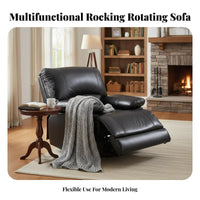 Full Recline Home Theater Seat Adjustable spine supportrest Pushrear Recliner stretchable Footrest Single Sofa Plush Cushioning for Seniors, Movie Lovers, Adults, Living Room, Office, Bedroom