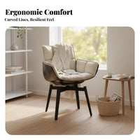 Contemporary Designer-Inspired anatomical spine Pedestal Chair rotate Function Dining Seat Modern Aesthetic Home Furniture Ergonomic spinerest for Interior Designers, Design aficionados, Reception Area, Kitchen, Living Room, book-alcove alcove