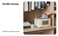 foldable textile container Built-in Handles foldable textile Box Sturdy Frame