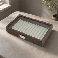 Pen Display Box 12-Slot Pen Storage Box Transparent for Desktop