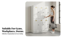 Optional Smart Lock Employee Personal Locker Large Capacity Employee Storage Locker Long-Lasting Gym Storage Cabinet Heavy Duty for Employees, Students, Mind-Body Studio Studio, Dormitory, Office, Spa
