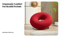 Modern Minimalist design Donut-Shaped Armchair Creative Design accent Chair Comfortable Indoor Seating Statement Piece for homeowners, Students, Book Lovers