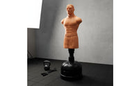 Fillable Base Silicone Man Sandbag Long-Lasting Freestanding Punching Training Partner Heavy-Duty Human Torso Striking Target Quick Rebound for Combat Artists, Fitness Enthusiasts, Beginners, Home Gym, Dojo, Garage, Office