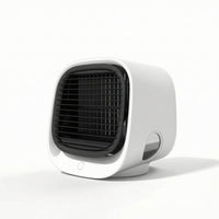 Compact Personal Air Cooler 3-Speed Air Cooler with Water Tank Rechargeable USB Desk Fan for Students