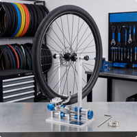 Bench-Top Two-Wheeled Wheel Truing Stand Adjustable Wheel Truing Stand Rigid Accurate for Workshops