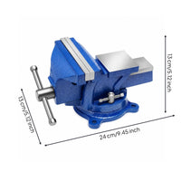 Blue Painted Workholding Tool Secure Grip Heavy Duty Bench Vise