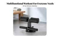 Padded Rollers Suction Sit-up Bar Cushioned Touch-Point Surfaces Ab Workout Assistant Stable Frame Crunch Exercise Guide