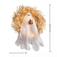 Halloween Ghost Pumpkin Wreath LED Decoration for Party Scene