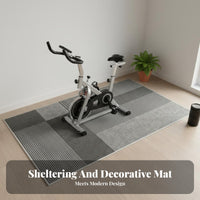 Noise Reducing Exercise Bike Mat Shock Absorbing Treadmill Underlay Mat Heavy Duty Non-Slip Equipment Pad Water Absorbent