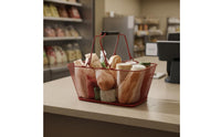 Metal Mesh Storage Basket Black Grip Sleeves Metal Wire Basket Home Organization Label Plate Open Top