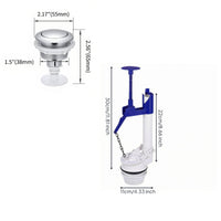 Chain Connected Toilet Cistern Flush Valve Plastic Bathroom Fitting Easy Installation Plumbing Part Sturdy ABS
