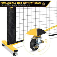 6.7m Pickleball Net with Wheels, Iron Pipe Frame for Outdoor Competition
