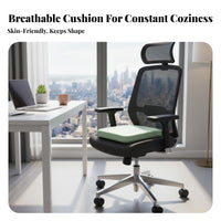 Slow Rebound Memory Foam Seat Cushion Breathable Material Ergonomic Office Chair Cushion Washable Cover for Students, Drivers, Car