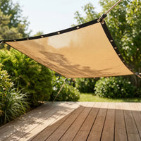 Long-Lasting Rectangular Shade Sail Heavy-Duty Shade Sail with Bungee Balls Protection Sunshade Residential for Backyard