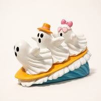 Whimsical Ghost Ornament with Sculpted Base Cute Ghost Figurine Playful Mini for Halloween Party