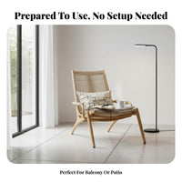 3 Pieces Small Balcony Furniture Foldable Design Rattan Design Balcony Furniture Set Space Saving New Chinese Type Lounge Chairs for Tea Area, Porch