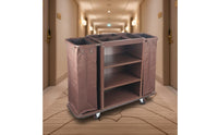 Multi-Functional Hotel Linen Cart Large Capacity Janitorial Service Cart Heavy Duty Room Service Trolley Detachable Bags for Hospital