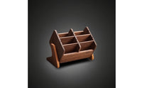 Wooden Cosmetic Storage Box Desktop Makeup Organizer with Compartments Tabletop Vanity Organizer with Dividers for Dresser, Lavatory Counter, Bedroom