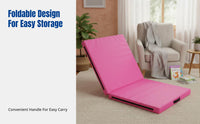 Two-Fold Exercise Mat with Carrying Handles Padded Gymnastics Mat with Carrying Handles Portable for Gymnasts, Tumbling