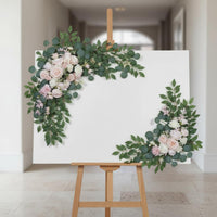 2 Pieces Wedding Arch Flower Set Elegant Design Corner Flower Decoration