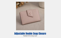 Vintage Card Holder, Slim Multi-Compartment, Anti-Demagnetization, Large Capacity, Women, Bank & Transit Cards