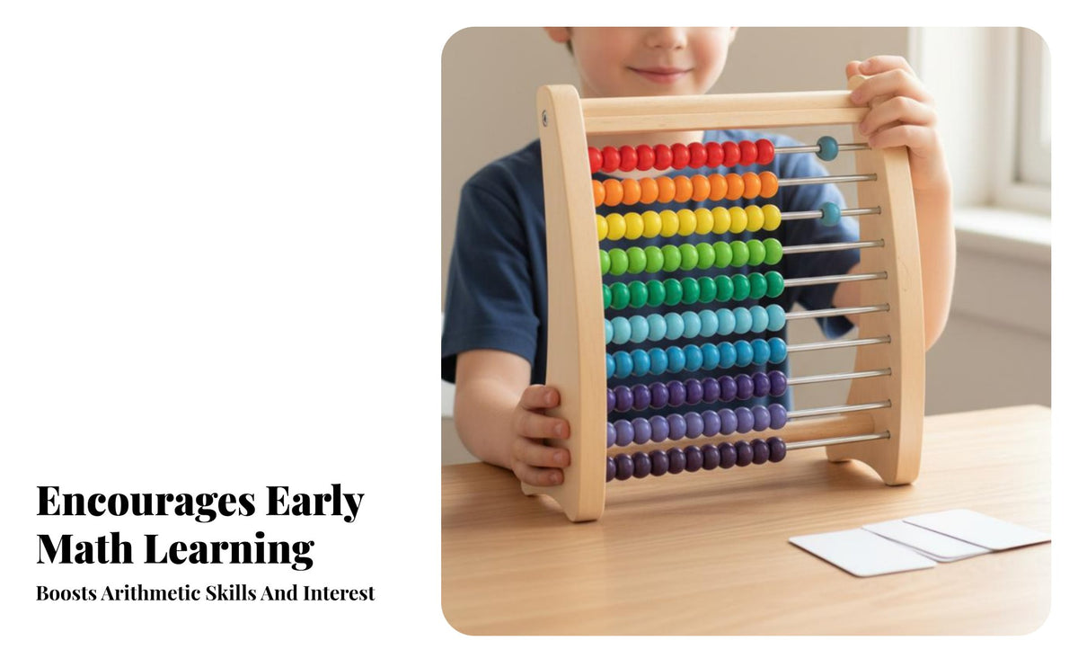 Early Learning Kids Math Counter Colorful Beads Kids Counting Frame Child Safe for Classroom, Homeschooling