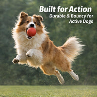 Rubber Dog Toy for Aggressive Chewers, Solid Core Training Ball, Highly Elastic Dog Ball, Interactive Rope Dog Toy, Dog Training Ball for Medium Dogs
