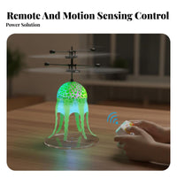 Easy to Operate Hand Sensor Flying Toy Built-in Rotation Stabilizer Induction Hover Aircraft LED Lights for Children, Beginners, Party, Home