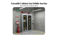 Community Service Cabinet Large Capacity Emergency Supply Cabinet Heavy Duty Public Tool Storage Locker for Property Managers, Residential Communities