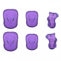6 Pieces Adjustable Straps Knee Elbow Wrist Guard Set Shock Absorbing 6 Piece Safety Gear Set Breathable Mesh Material Sports Safety Equipment Wear Resistant for Beginners, Scootering