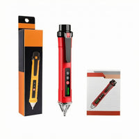 Transparent Sensor Tip Non-Non-Touch Voltage Tester Slim Non-Non-Touch Voltage Tester Side Clip Circuit Break-Point Tester Display Window for Electricians, Technicians