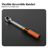 Reversible Force Wrench Industrial Grade Adjustable Force Wrench Easy-to-Read Scale for Auto Technicians, Car Repair, Garage, Tight Areas