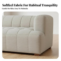 Nordic aesthetic sectional Block Sofa Japanese Inspired sectional L-Shaped Couch Small Apartment suitable for Living Room Furniture High-Resilience Foam for Guesthouse Owners, Interior Designers, Homeowners, Bedroom, Kids' Play Area