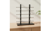 Double-Sided Eyeglasses Display Stand Tabletop Glasses Holder with Wooden Base Countertop Glasses Rack with Wooden Base Large Capacity for Collectors