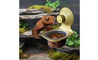 Hanging Gecko Food Bowl Easy to Clean Wall Mounted Animal Bowl Reptile Dish Transparent Bowls Terrarium Accessory for Vivarium