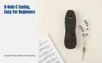 Compact Ocarina, 9-Hole C Key, Portable, Beginner Wind Instrument, Music Learning