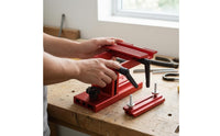 Auxiliary Plate Bench Grinder Sharpening Jig Knurled Fasteners Sharpening Jig Ribbed Adjustable Grinding Guide Anodized Finish
