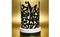 Festival Decor Iron Art Candle Lantern Romantic Atmosphere Hollow-out Metal Candlestick Heat-Resistant Hollow Metal Candle Holder for Ramadan, Eid