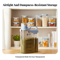 Moisture-Proof Rice Storage Container Food-Safe Airtight Grain Dispenser Space Saving for Pantry