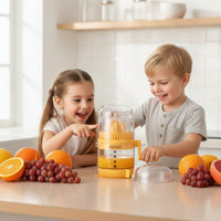 Compact Manual Juicer with Dust Cover Countertop Hand-Crank Juicer for Kitchen, Home, Small Areas