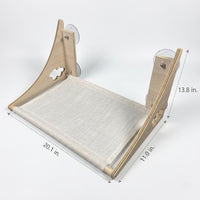 Cat Window Perch with Clear Capsule, Strong Suction Cup Mounting Hammock for Indoor Cats, Transparent Hanging Kitten Bed for Window Sill Use