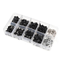 Screw Organizer Box 180-Piece RC Car Screw Kit Hardware Storage Box Assorted for Hobby Workbench