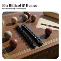 Wall Mounted Pool Cue Rack Solid Wood Construction Wooden Billiard Cue Rack Space Saving Design Wooden Billiard Holder for Bar Owners, Man Cave