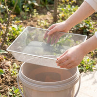 Soil Sifter, 2mm Mesh Galvanized Steel Sieve, 43x33x9-10cm Square Dirt Sifter for Gardeners, Sand & Gravel