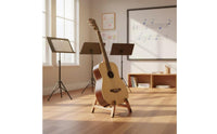 Safeguarding Padding Universal Instrument Floor Stand Triangular Stand Guitar Stand Bamboo Guitar Rack for Guitarists