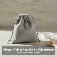 Velvet Drawstring Bag Soft Material Velvet Jewelry Pouch Reusable Jewelry Drawstring Pouch for Party Hosts, Journeyers, Weddings, Parties, Travel